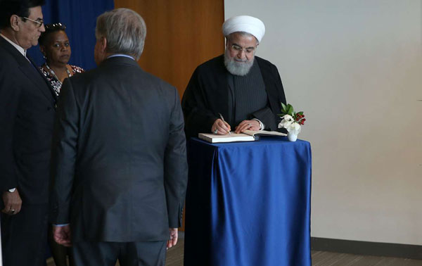دیدار روحانی با دبیر کل سازمان ملل متحد+عکس