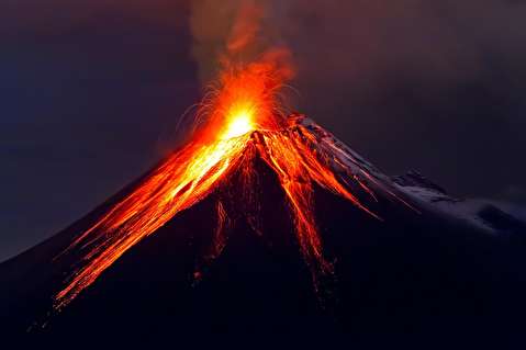 تصاویری کم نظیر از دهانه آتشفشان در گواتمالا