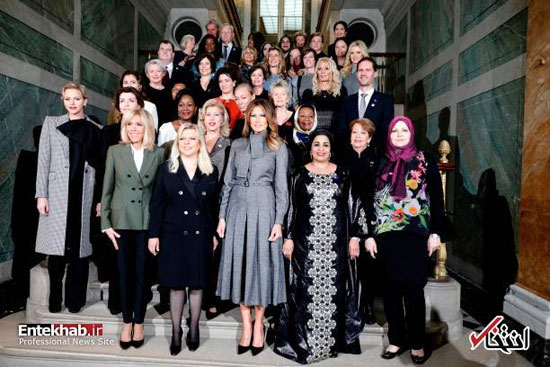 عکس یادگاری همسران رهبران دنیا در پاریس