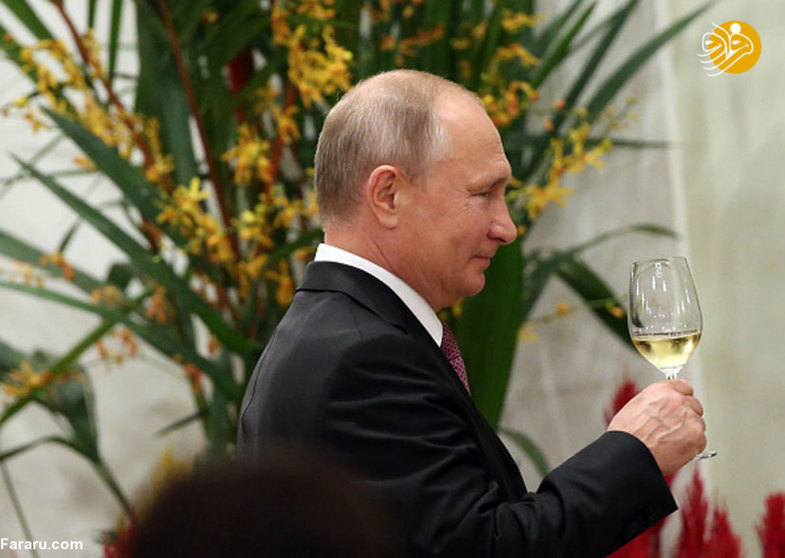 تفاوت نوشیدنی رئیس جمهور سنگاپور و پوتین +عکس