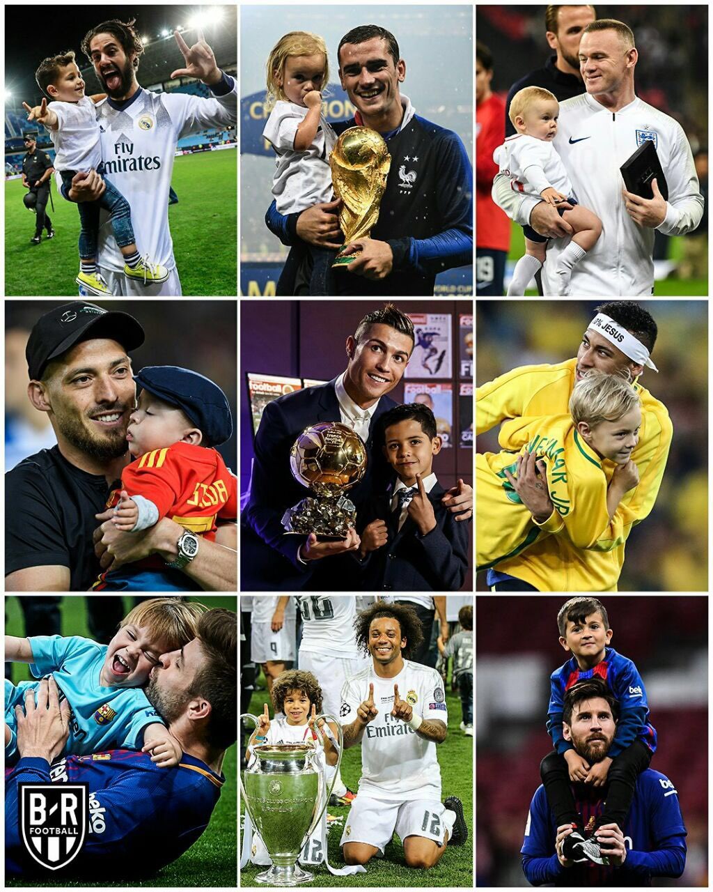 ستارگان جهان فوتبال در کنار فرزندان خود+عکس