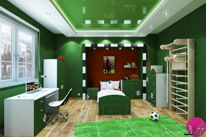 استفاده از رنگ سبز در چیدمان اتاق کودک