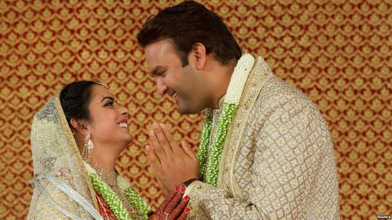 پرشکوه‌ترین عروسی در هند با حضور چهره‌ها+عکس