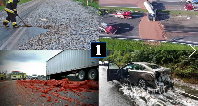 عجیب‌ترین چیزهایی که در جاده‌ها پس از تصادف پخش شدند+عکس