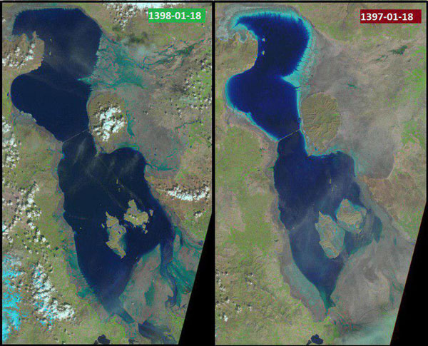 دریاچه ارومیه سیرآب شد +عکس