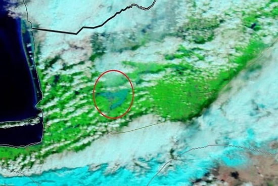 تصویر ماهواره‌ای از سیل استان گلستان