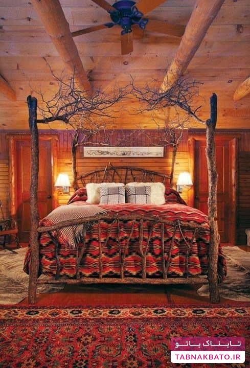 اتاق خوابی متفاوت با تخت‌خواب‌های درختی