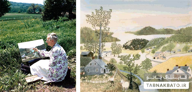 شکوفايي استعداد نقاشي مادربزرگ در هشتادسالگي