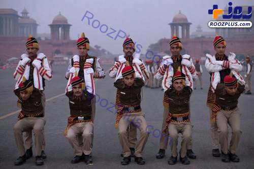 تصویری جالب از تمرینات آمادگی نیروی پلیس هند