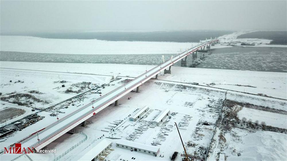 ساخت پل بزرگراهی بین مرز چین و روسیه + عکس