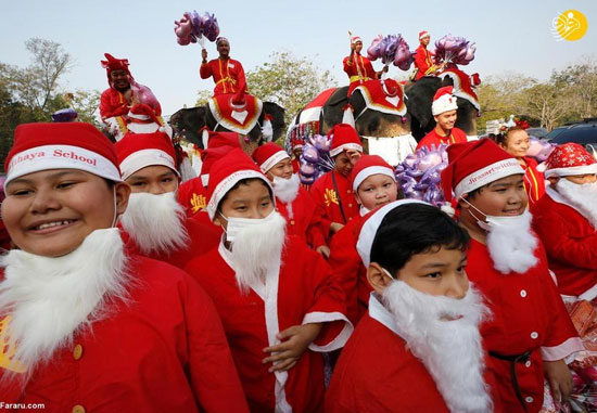 استقبال مسیحیان سراسر جهان از کریسمس+عکس