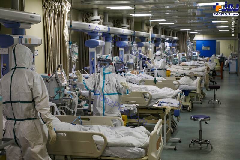 بخش مراقبت‌های ویژه بیمارستان ووهان چین+عکس