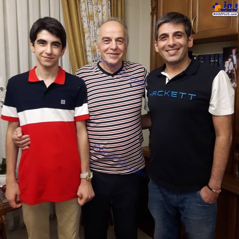 حمید گودرزی در کنار پدر و برادرش+عکس