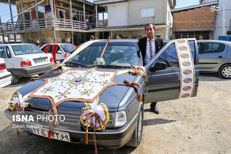 ماشین عروس زوج ترکمن+عکس