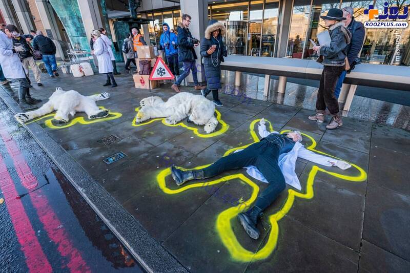 اعتراض نمادین فعالان محیط زیستی در لندن +عکس