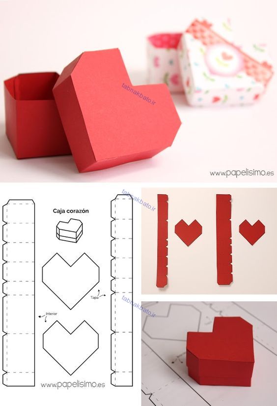 ده مدل جعبه کادویی رمانتیک + الگو