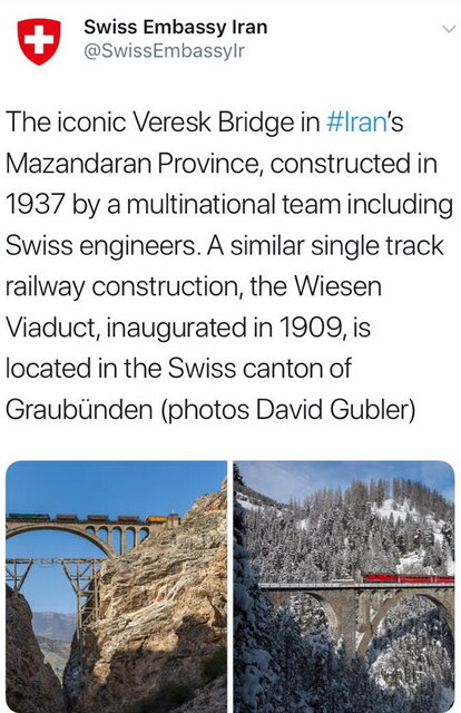 قل تاریخی پل «وِرِسک» ایران را در سوئیس ببینید