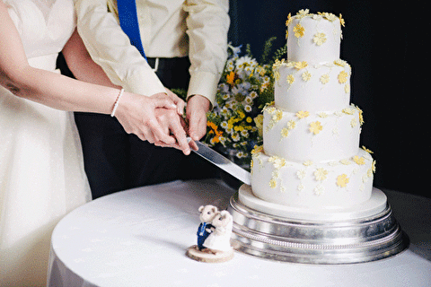 کیک لوکس عروس و داماد، میهمانان را شگفت زده کرد