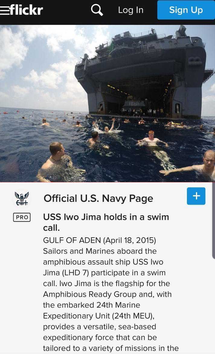 ماجرا شنای سربازان آمریکا در خلیج فارس چیست؟! + عکس