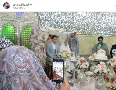 مراسم عقد خانم مجری در امام زاده صالح +عکس