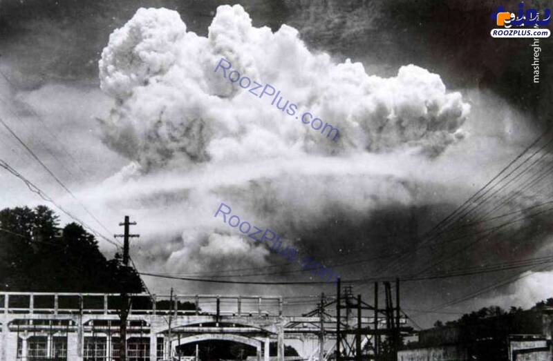تصویری کمیاب از انفجار بمب اتم در ناکازاکی