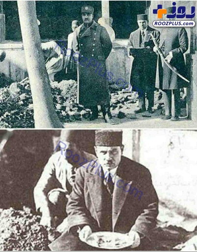 عکسی از رضاشاه در حال نبش قبر كريم خان زند