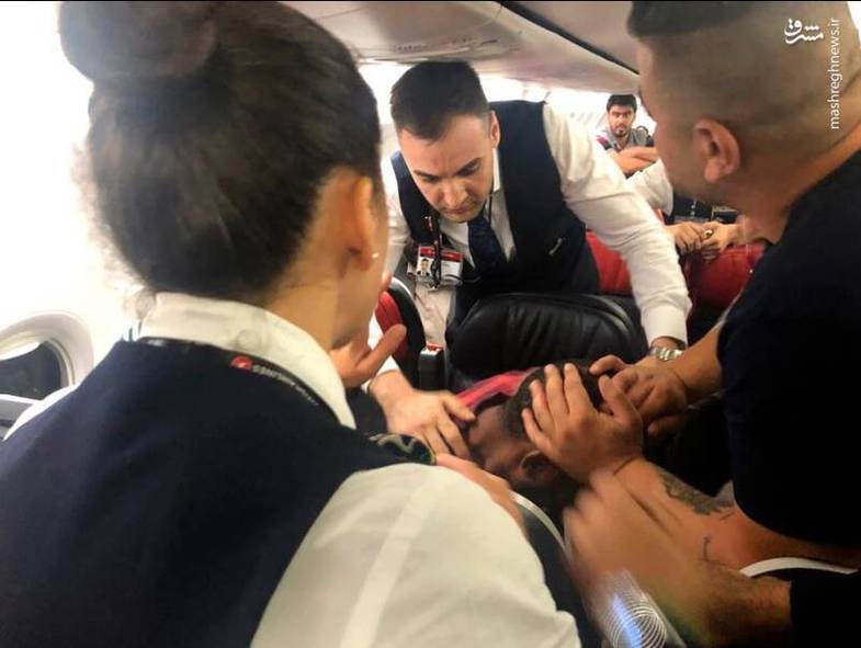 زد و خورد مسافران در هواپیمای ترکیه +عکس
