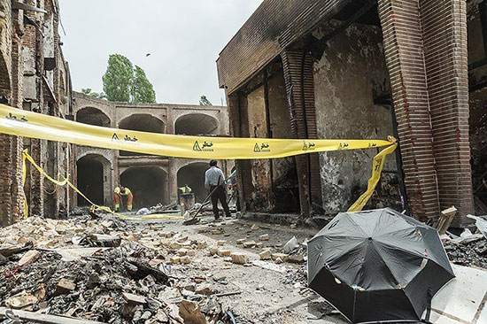بازار تاریخی تبریز ۲هفته پس از آتش‌سوزی +عکس