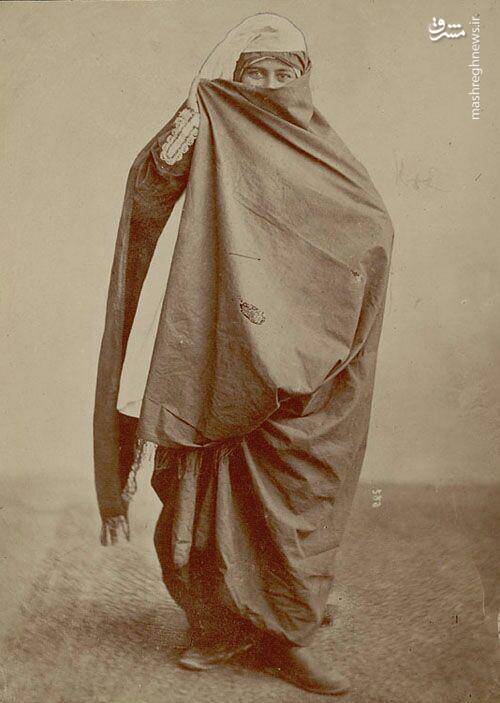حجاب بانوی طهرانی در زمان قاجار +عکس