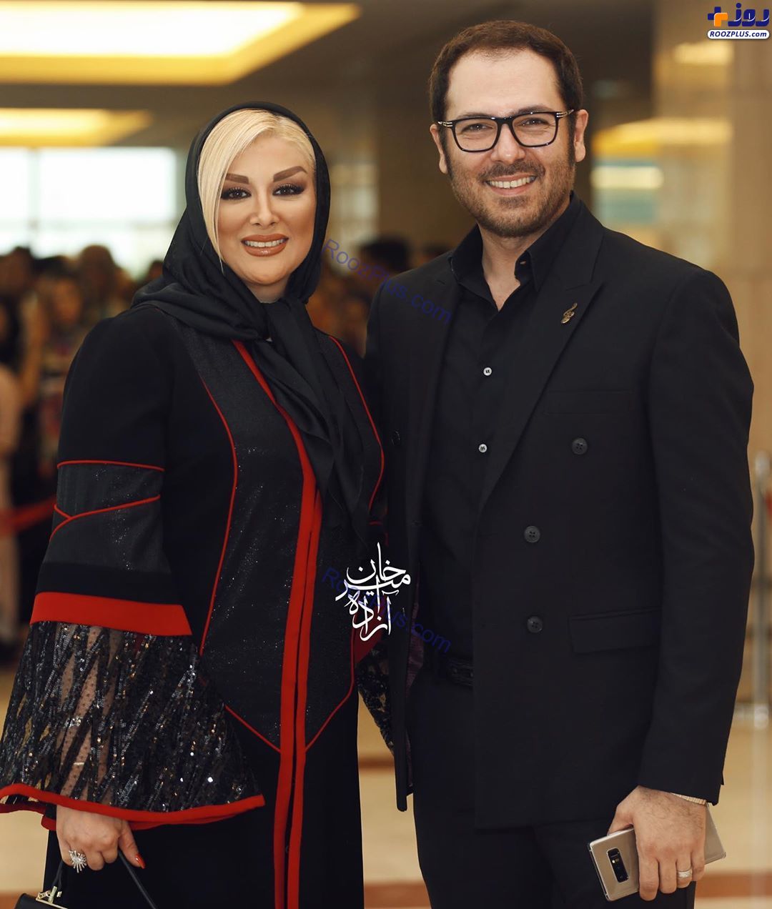 چهره خندان کوروش تهامی و همسرش در جشن حافظ +عکس