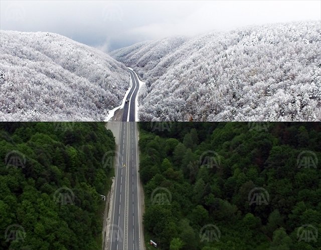 تصاویر دیدنی از ترکیب زمستان و تابستان در ترکیه