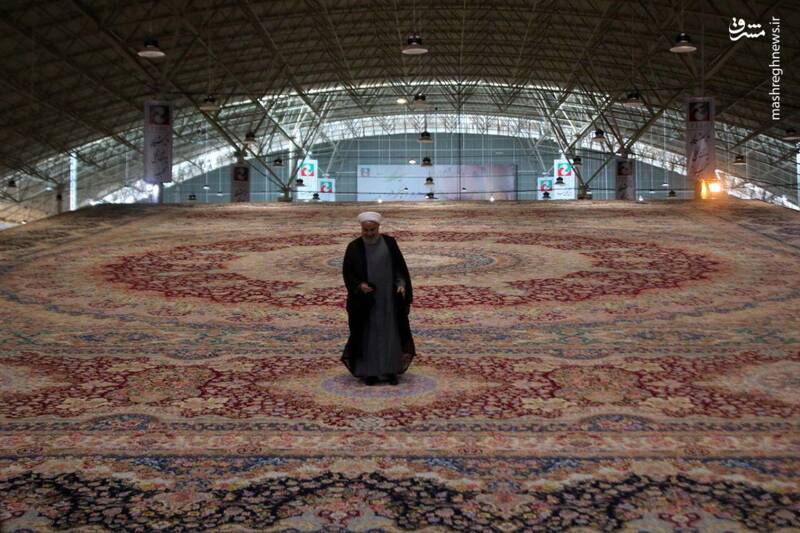 رونمایی از بزرگترین فرش یکپارچه جهان در تبریز+عکس