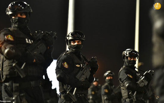 رژه نیرو‌های امنیتی محافظ جان زائران مکه+عکس