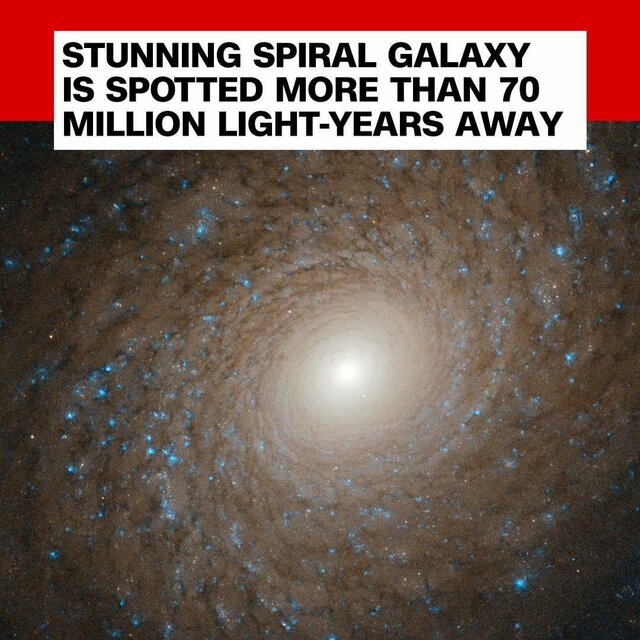 رصد کهکشان مارپیچی بسیار دور توسط تلسکوپ هابل