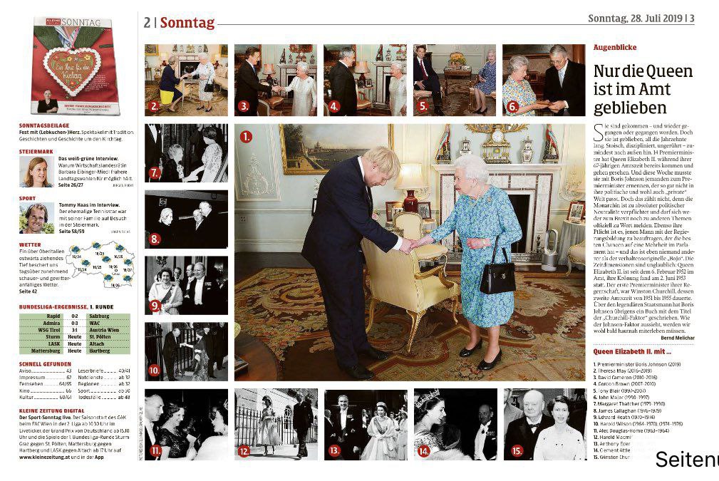 ملکه بریتانیا و ۱۵ نخست وزیر این کشور + عکس