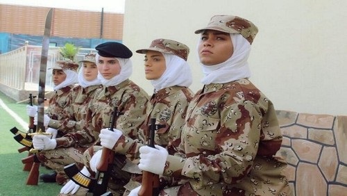 اولین رژه نظامی زنان در عربستان سعودی