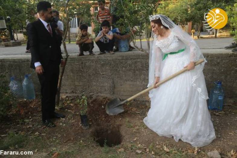 ماشین عروس متفاوت زوج عراقی سوژه شد +تصاویر