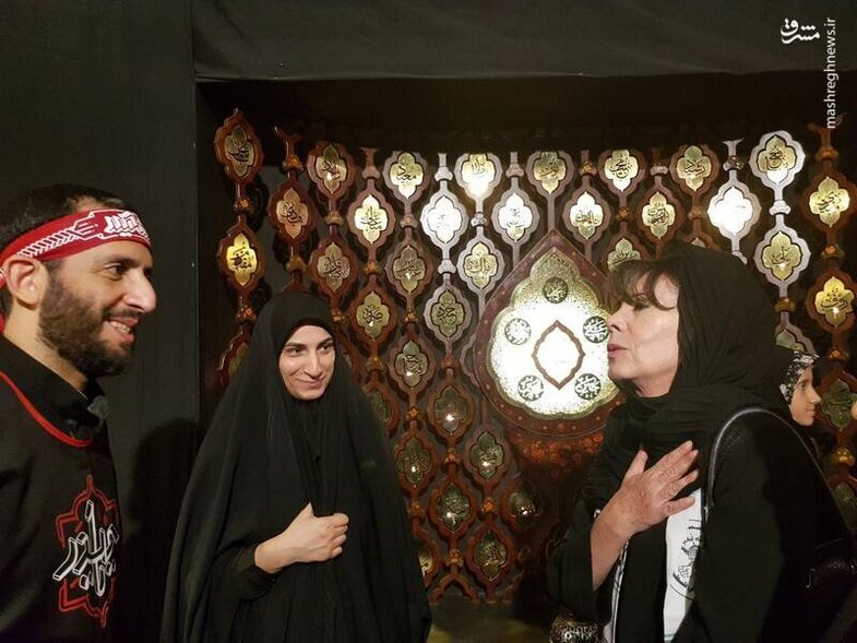 پوشش سفیر زن بولیوی در مراسم عزاداری در تهران +عکس