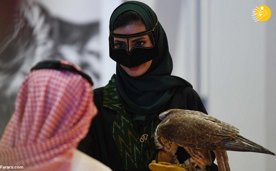 علاقه زنان عربستانی به شاهین شکاری +عکس