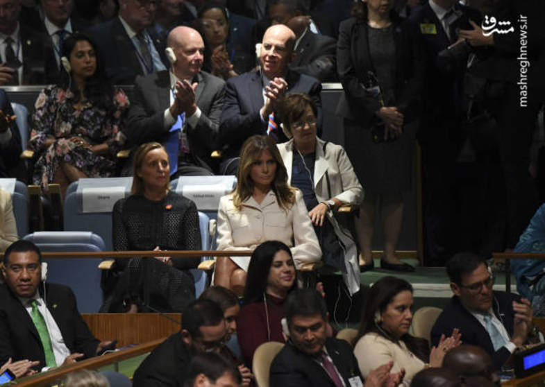 ترامپ با همسرش به سازمان ملل رفت+عکس