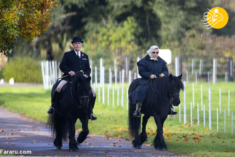 اسب سواری ملکه ۹۳ ساله انگلیس +عکس