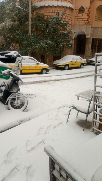بارش برف پاییزی در برخی مناطق تهران +عکس
