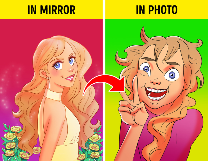 چرا چهره مان در آینه همیشه بهتر از عکس ها است؟