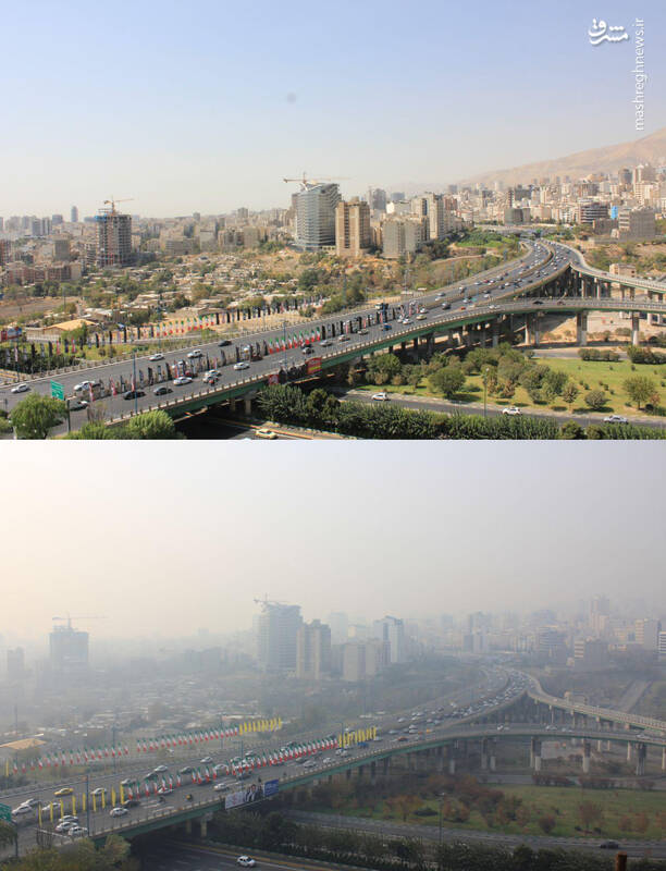 تصویر تامل برانگیز از یک روزپاک و آلوده در تهران