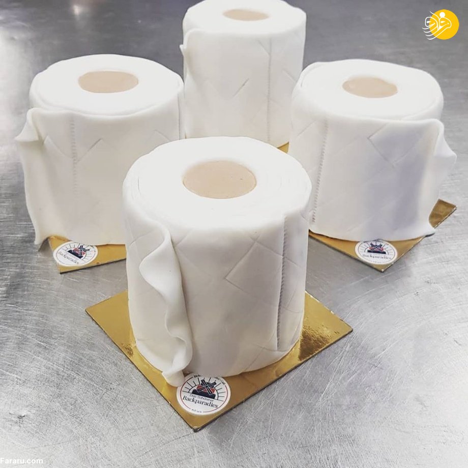 پخت کیک به شکل دستمال توالت!
