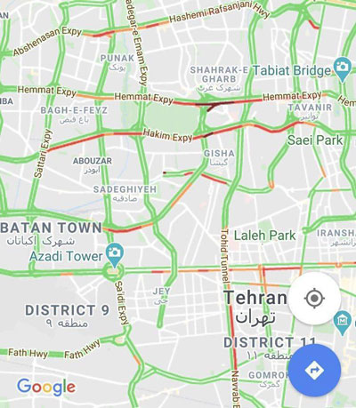 از امروز در تهران، به جای خانه، در ترافیک بمانید!