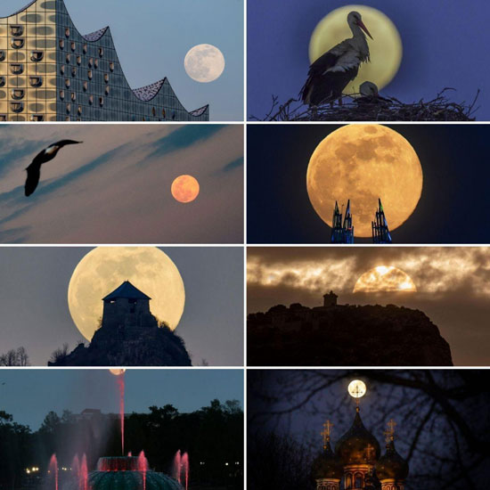 رخداد اولین پدیده «اَبَر ماه صورتی» در سال ۲۰۲۰ +عکس