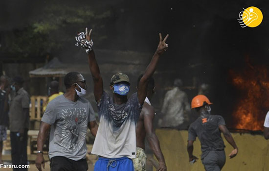 آتش زدن مرکز آزمایش ویروس کرونا در ساحل عاج +عکس