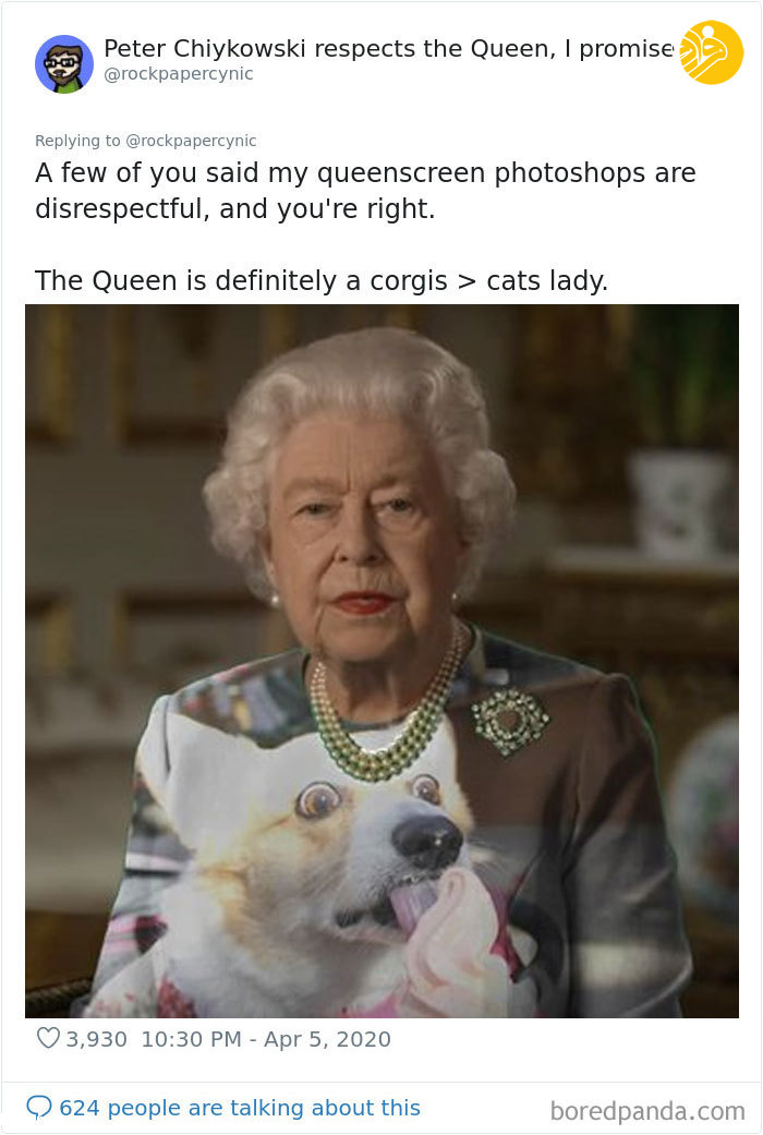 شوخی با لباس ملکه انگلیس!