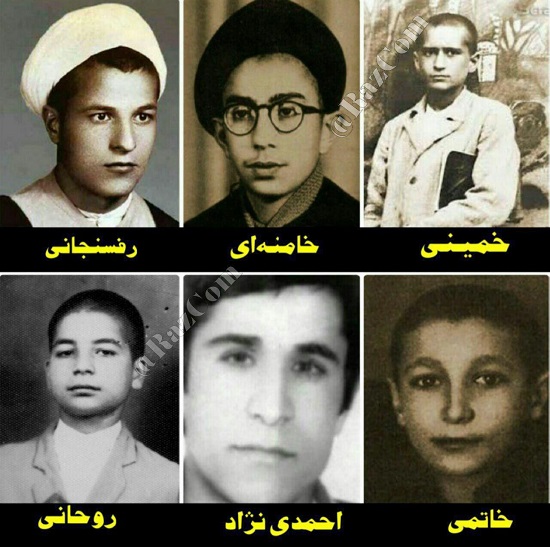 تصویر نوجوانی امام خمینی و ۵ رئیس‌جمهور ایران